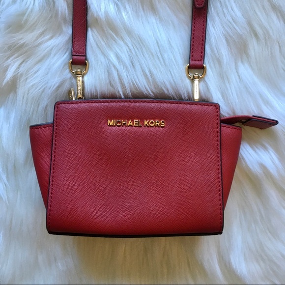 🥀Michael Kors Red Selma Mini Messenger Purse - Picture 6 of 16